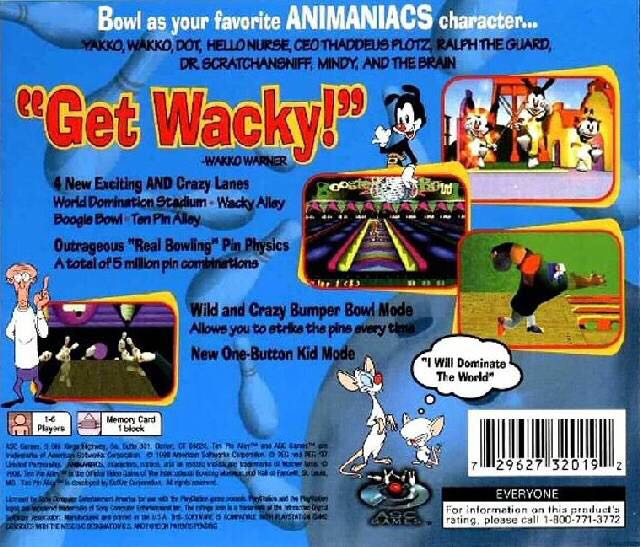 Animaniacs: Ten Pin Alley - Sony PlayStation (ASC Games - 6) video game collectible [Barcode 729627320192] - Main Image 2