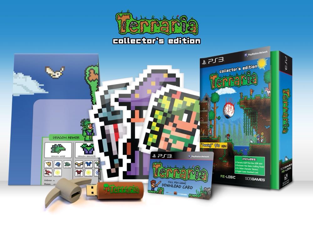 Terraria (Collector’s Edition) - Sony PlayStation 3 (PS3) (505 Games - 1-4) video game collectible [Barcode 812872014388] - Main Image 2