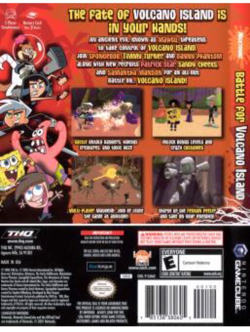 Nicktoons: Battle For Volcano Island - Sony PlayStation 2 (PS2) (THQ) video game collectible - Main Image 2