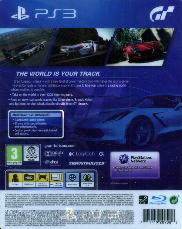 Gran Turismo 6 - Sony PlayStation 3 (PS3) (Sony Computer Entertainment - 1-16) video game collectible - Main Image 2