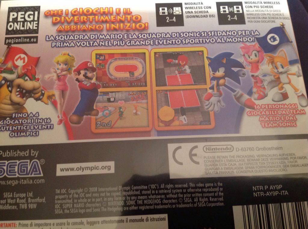 Mario & Sonic ai Giochi Olimpici - Nintendo DS (Nintendo, Sega - 4) video game collectible [Barcode 5060138433526] - Main Image 2
