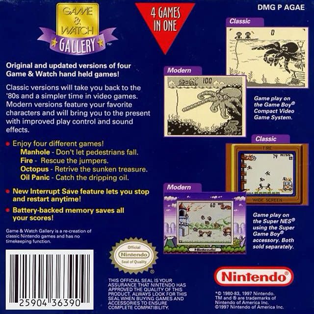Game And Watch Gallery - Nintendo Game Boy (Nintendo) video game collectible - Main Image 2