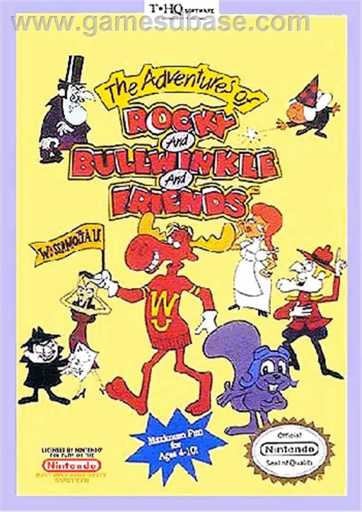 The Adventures Of Rocky And Bullwinkle And Griends - Nintendo Entertainment System (NES) video game collectible - Main Image 1