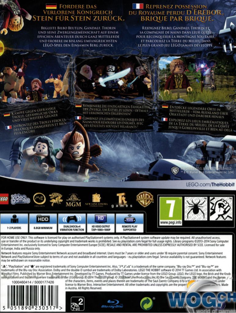 LEGO The Hobbit - Sony PlayStation 4 (PS4) (Warner Home Interactive - 1) video game collectible [Barcode 883929400140] - Main Image 2