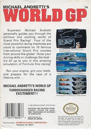 Michael Andretti Grand Prix - Nintendo Entertainment System (NES) video game collectible - Main Image 2
