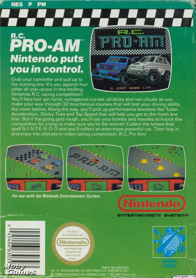 R.C. Pro-Am - Nintendo Entertainment System (NES) (Nintendo - 1) video game collectible [Barcode 8005096630393] - Main Image 2