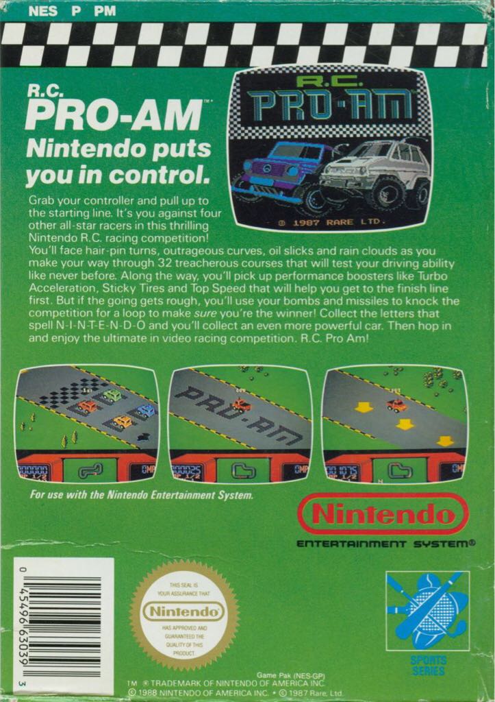 R.C. Pro-Am - Nintendo Entertainment System (NES) (Nintendo - 2) video game collectible - Main Image 2