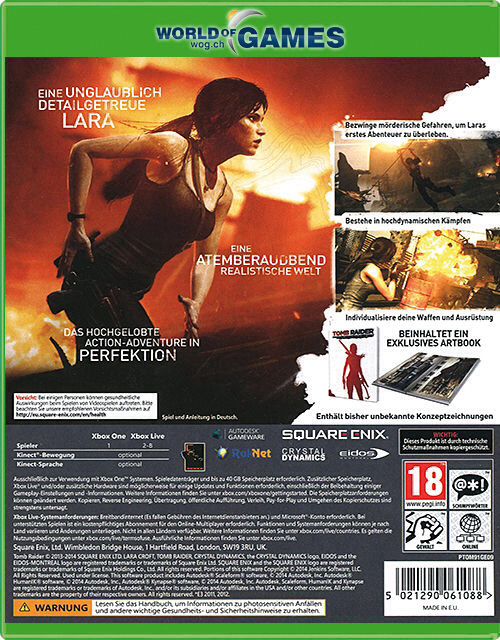 Tomb Raider Definitive Edition - Microsoft Xbox One (Square Enix - 1-16) video game collectible [Barcode 5021290061088] - Main Image 2
