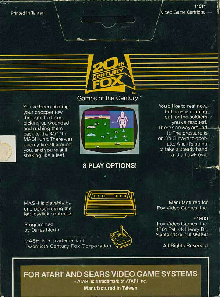 M.A.S.H - Atari 2600 video game collectible - Main Image 2