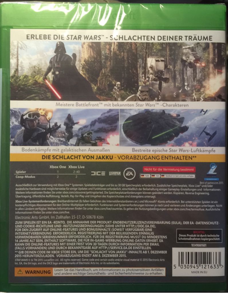 Star Wars - Battlefront - Microsoft Xbox One (Dice) video game collectible [Barcode 5030945121633] - Main Image 2
