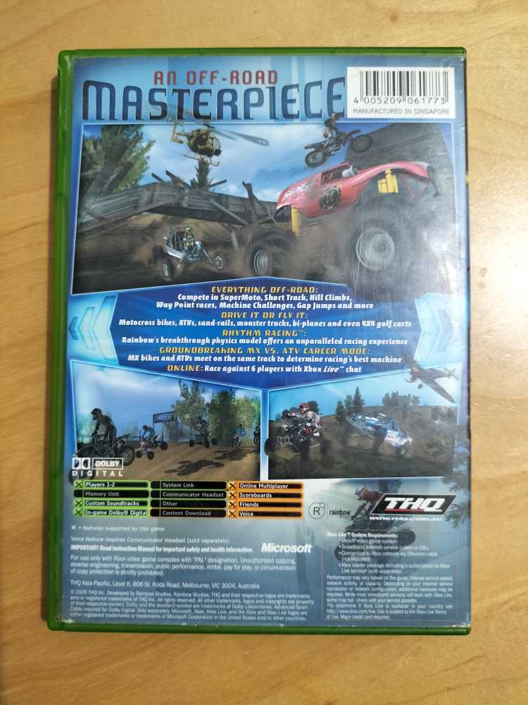 MX vs. ATV: Unleashed - Microsoft Xbox (THQ) video game collectible [Barcode 4005209061773] - Main Image 2