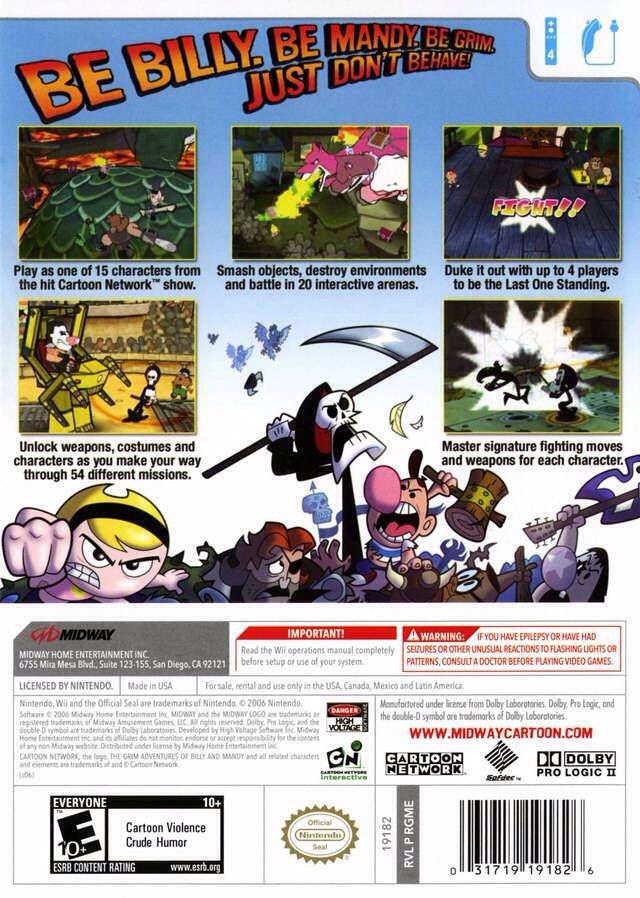 The Grim Adventures of Billy and Mandy - Nintendo Wii video game collectible [Barcode 5037930150135] - Main Image 2