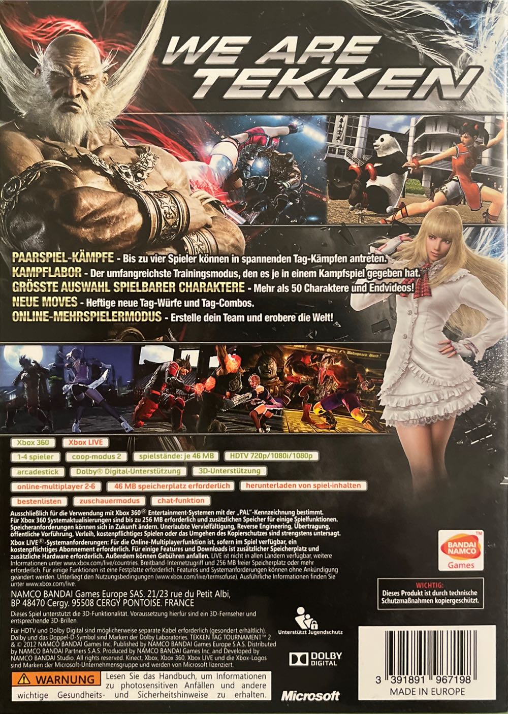 Tekken Tag Tournament 2 -- wie neu - dt. Version - Xbox 360 Spiel - Microsoft Xbox 360 video game collectible [Barcode 3391891967198] - Main Image 2