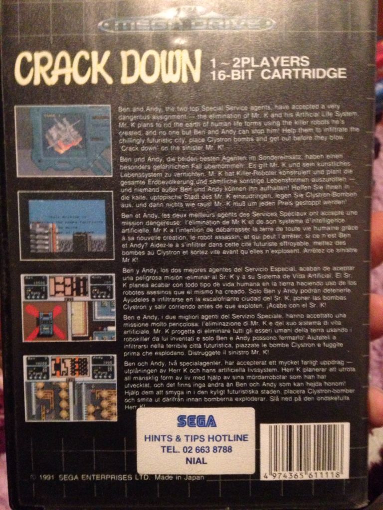 Crack Down - Sega Mega Drive (Sega - 2) video game collectible [Barcode 4974365611118] - Main Image 2