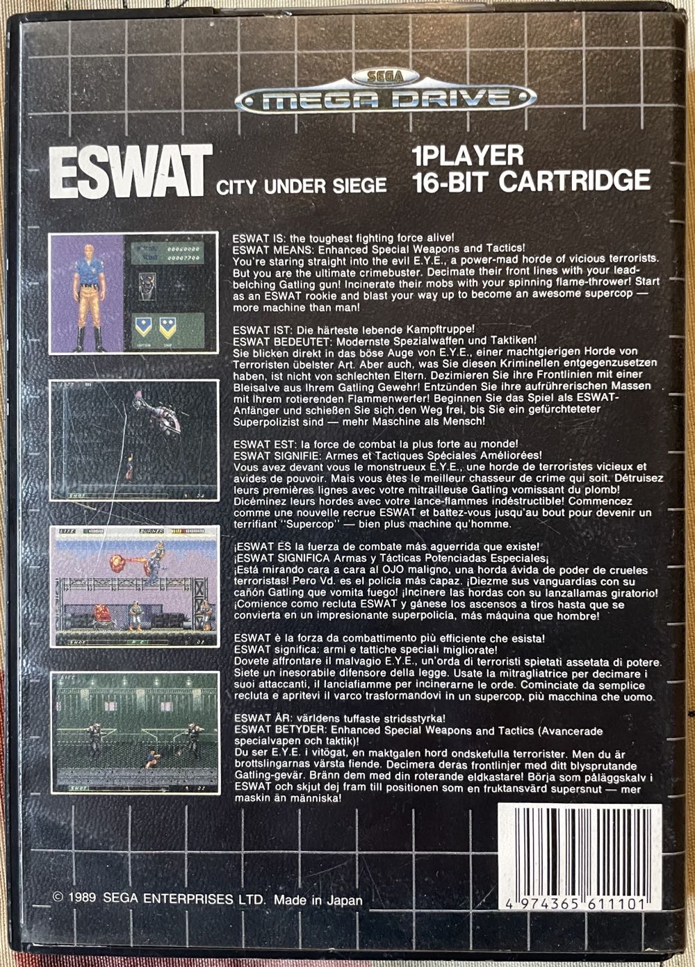 ESWAT City Under Siege - Sega Megadrive (Boite Et Notice - 1) video game collectible - Main Image 2