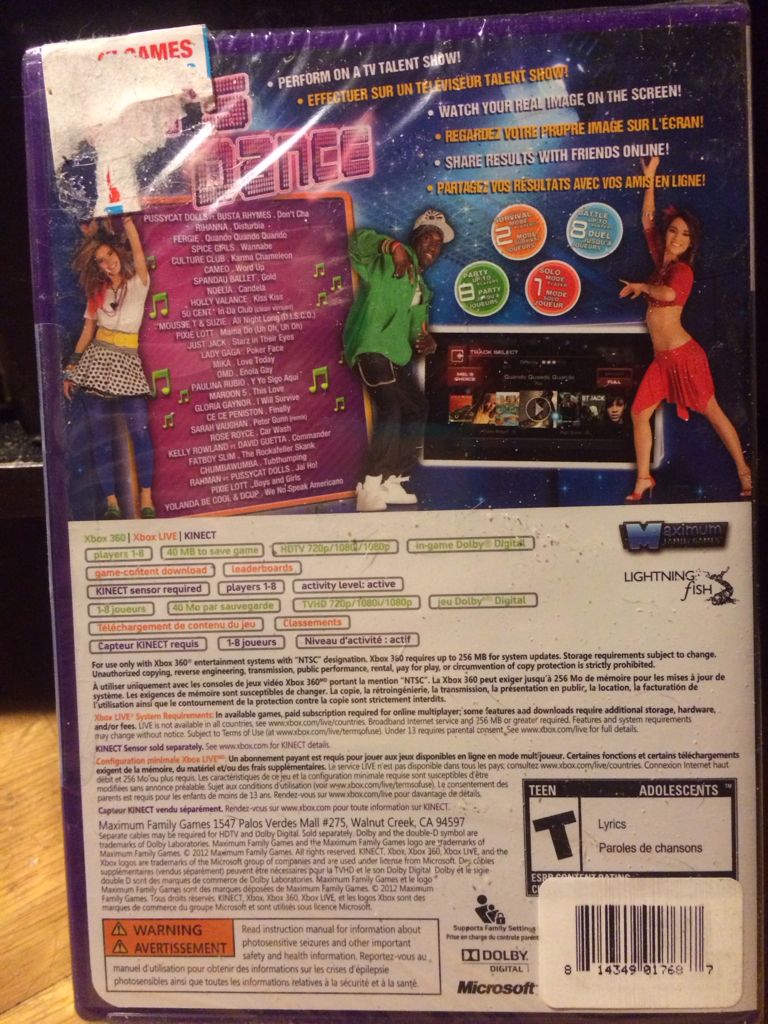 Lets Dance - Microsoft Xbox 360 video game collectible - Main Image 2