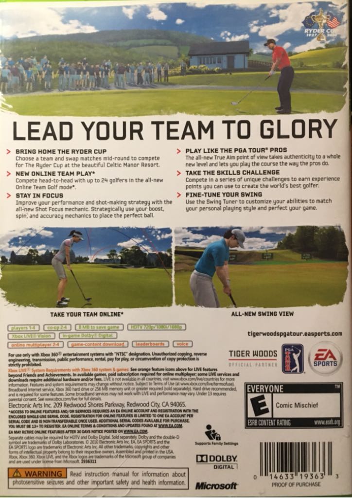 Tiger Woods Pga Tour 11 - Microsoft Xbox 360 (Electronic Arts/EA Games - 4) video game collectible [Barcode 014633193633] - Main Image 2