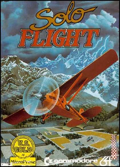 Solo Flight - Commodore 64 video game collectible - Main Image 1