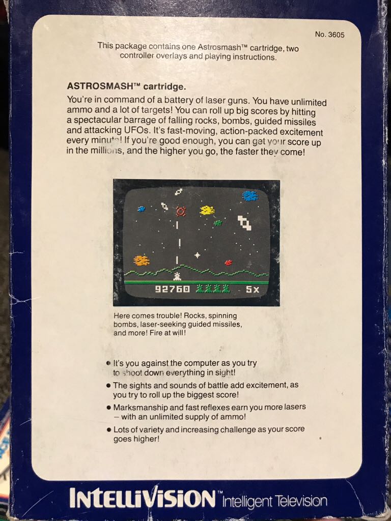 Astrosmash - Intellivision (Mattel Electronics) video game collectible - Main Image 2