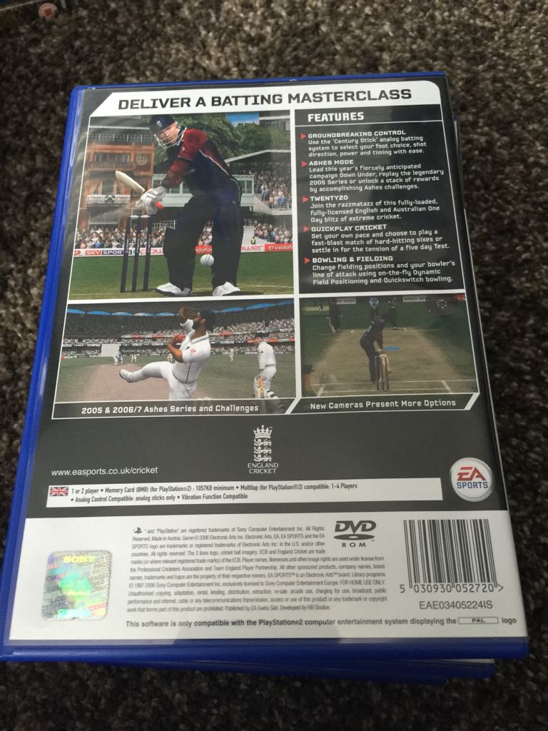 Cricket 07 - Sony PlayStation 2 (PS2) ((EA) Electronic Arts - 2) video game collectible [Barcode 5030930052720] - Main Image 2