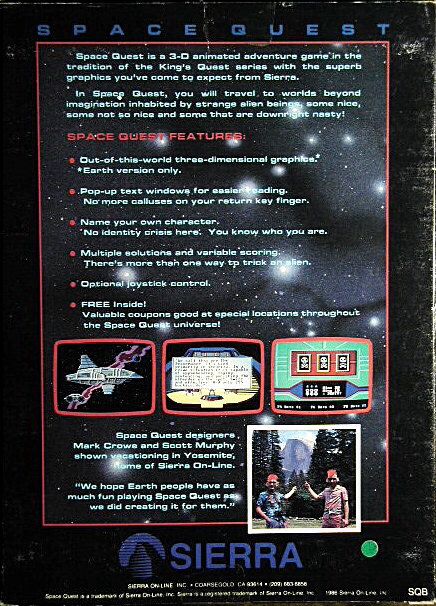 Space Quest I - The Sarien Encounter - PC (Sierra On-Line - 1) video game collectible - Main Image 2