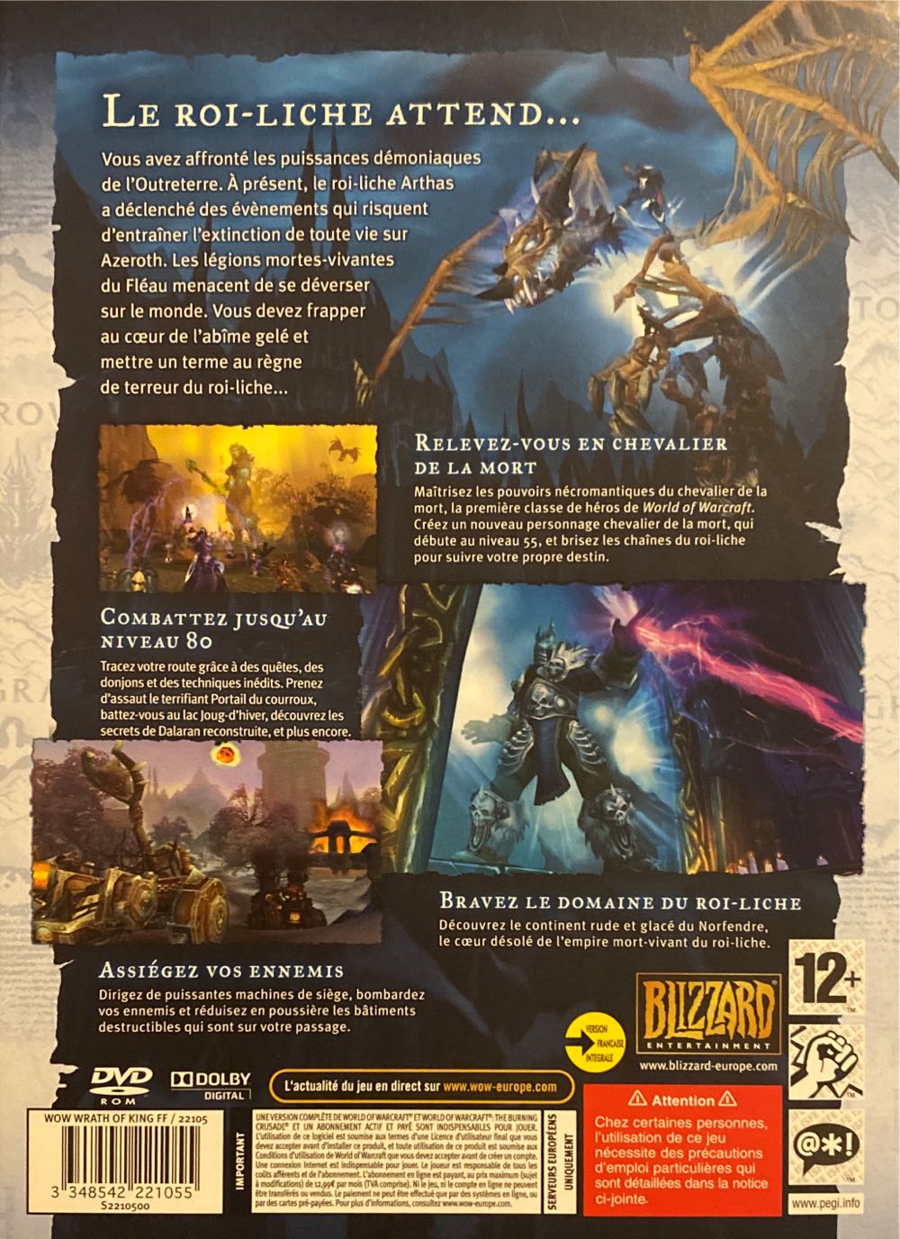 World of Warcraft Wrath of the Lich King [Extension] PC - PC (Blizzard Entertainment - Unlimited) video game collectible [Barcode 3348542221055] - Main Image 2