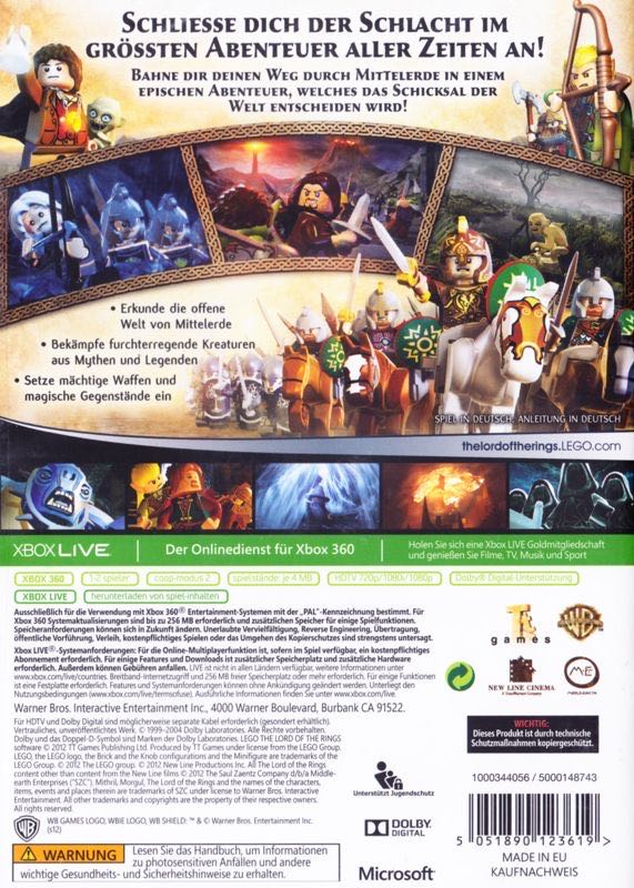 Lego Lord Of The Rings - Microsoft Xbox 360 (Warner Bros Interactive - 1) video game collectible [Barcode 5051890123626] - Main Image 2