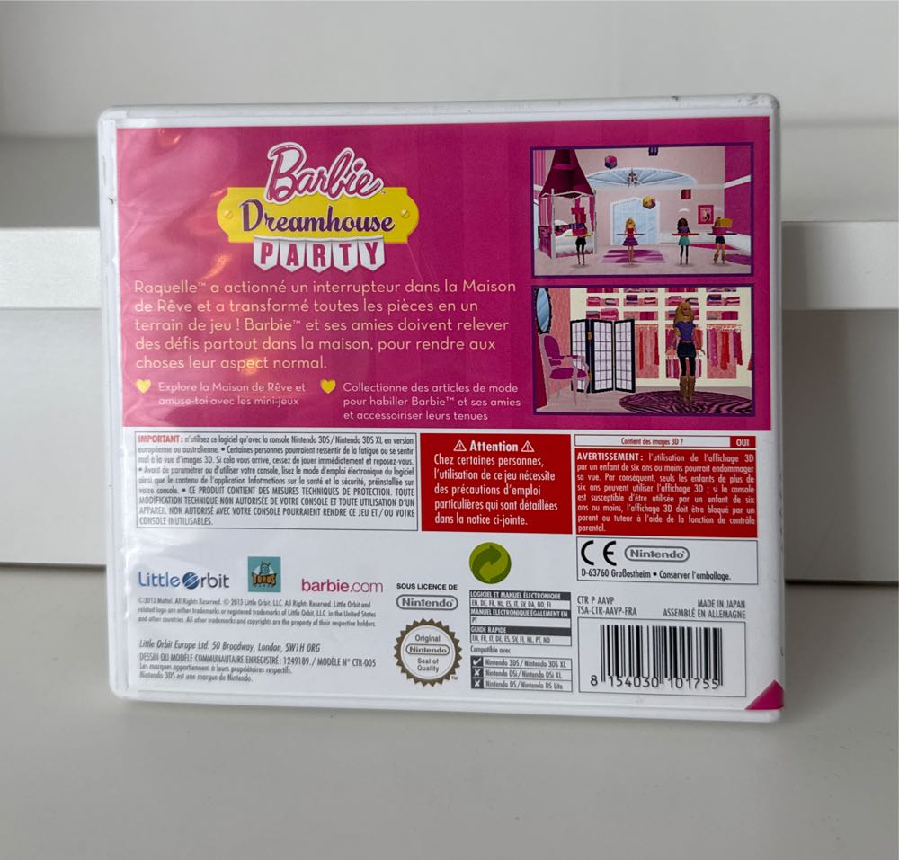Barbie Dreamhouse Party - Nintendo 3DS video game collectible [Barcode 8154030101755] - Main Image 2