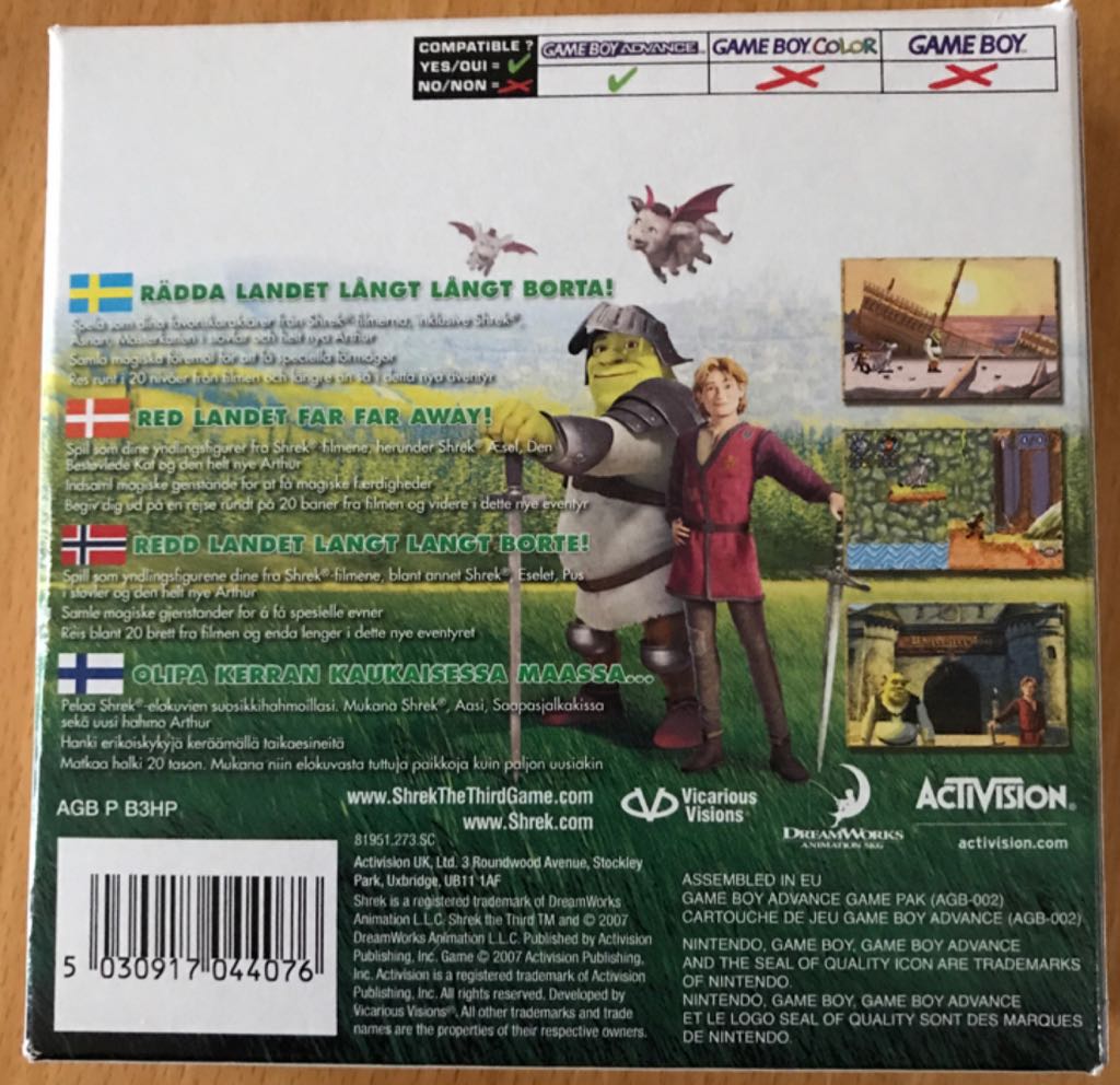 Shrek Den Tredje - Nintendo Game Boy Advance (GBA) video game collectible - Main Image 2