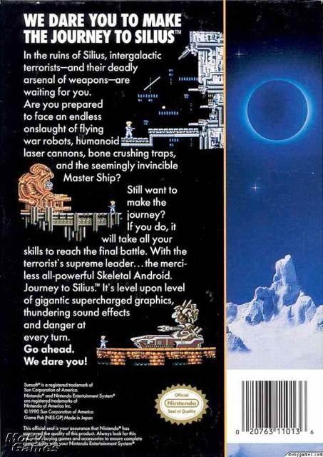 Journey To Silius - Nintendo Entertainment System (NES) (SunSoft - 1 Players) video game collectible [Barcode 020763110136] - Main Image 2