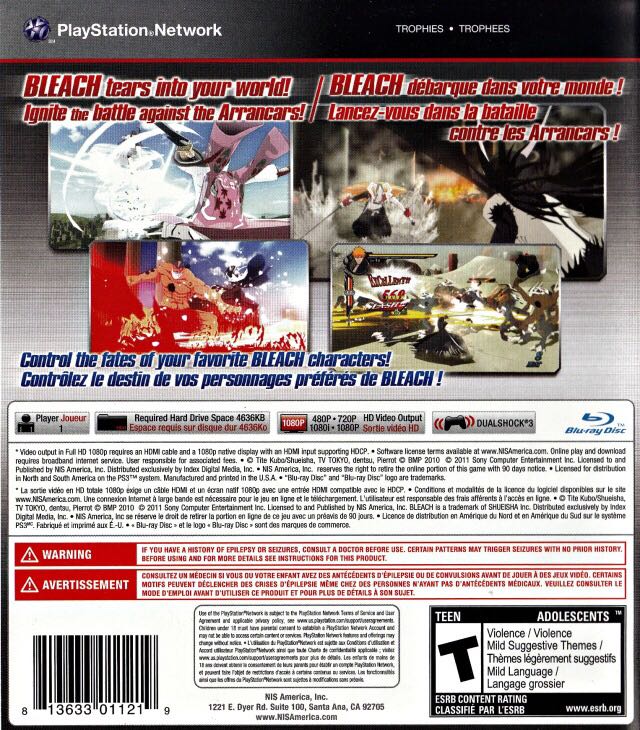 Bleach: Soul Resurreccion - Sony PlayStation 3 (PS3) (NIS America - 1) video game collectible [Barcode 813633011370] - Main Image 2