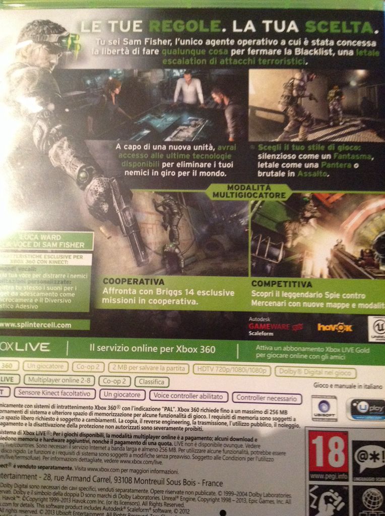 Splinter Cell Blacklist D1 Day One Edition XBOX 360 UBISOFT - Microsoft Xbox 360 (Ubisoft - 1) video game collectible [Barcode 3307215690864] - Main Image 2