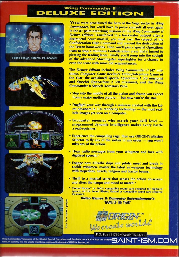 Wing Commander II - Deluxe Edition - PC (Origin Systems - 1) video game collectible [Barcode 017814836152] - Main Image 2