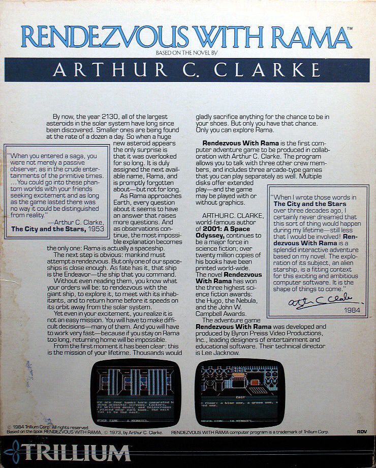 Rendezvous With Rama - PC (Trillium - 1) video game collectible - Main Image 2