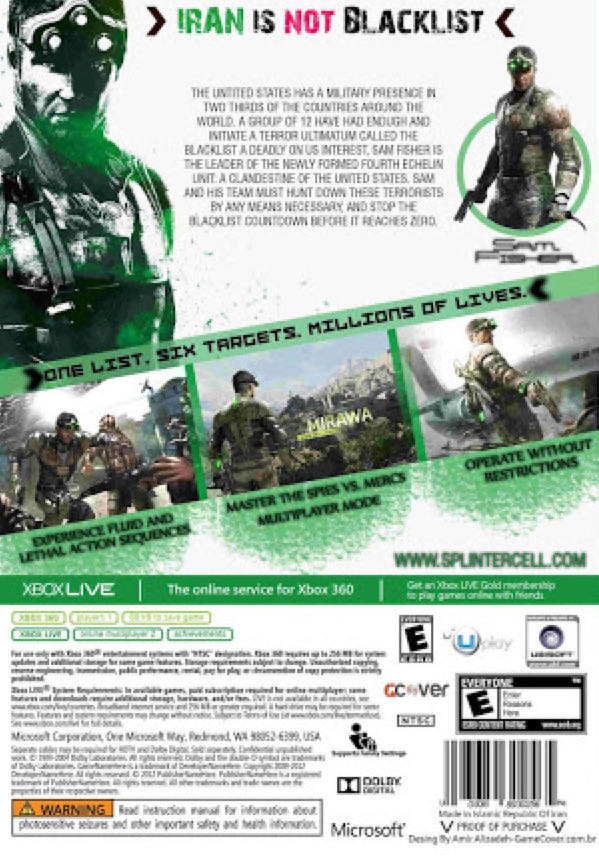 Tom Clancys Splinter Cell Blacklist - Microsoft Xbox 360 (Ubisoft - 2) video game collectible [Barcode 3307215651957] - Main Image 2