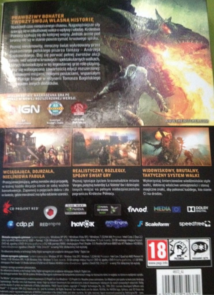 Witcher 2 - PC (1) video game collectible [Barcode 5907610749372] - Main Image 2