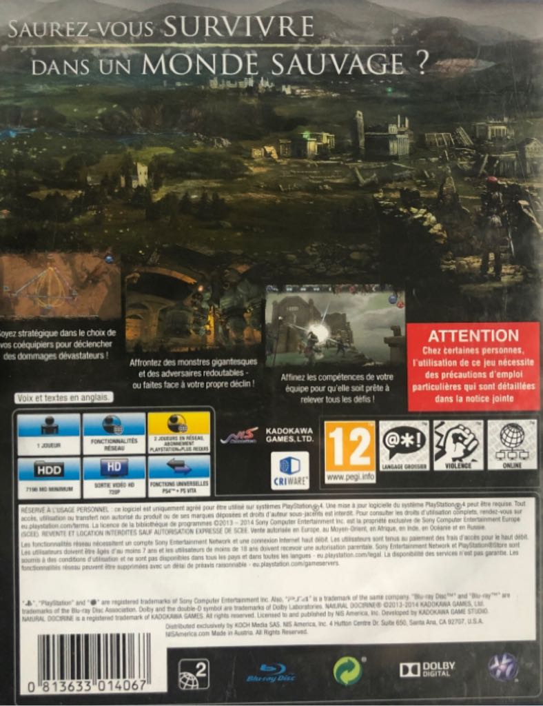 Natural Doctrine - Sony PlayStation 3 (PS3) (NIS America - 1) video game collectible [Barcode 813633014074] - Main Image 2
