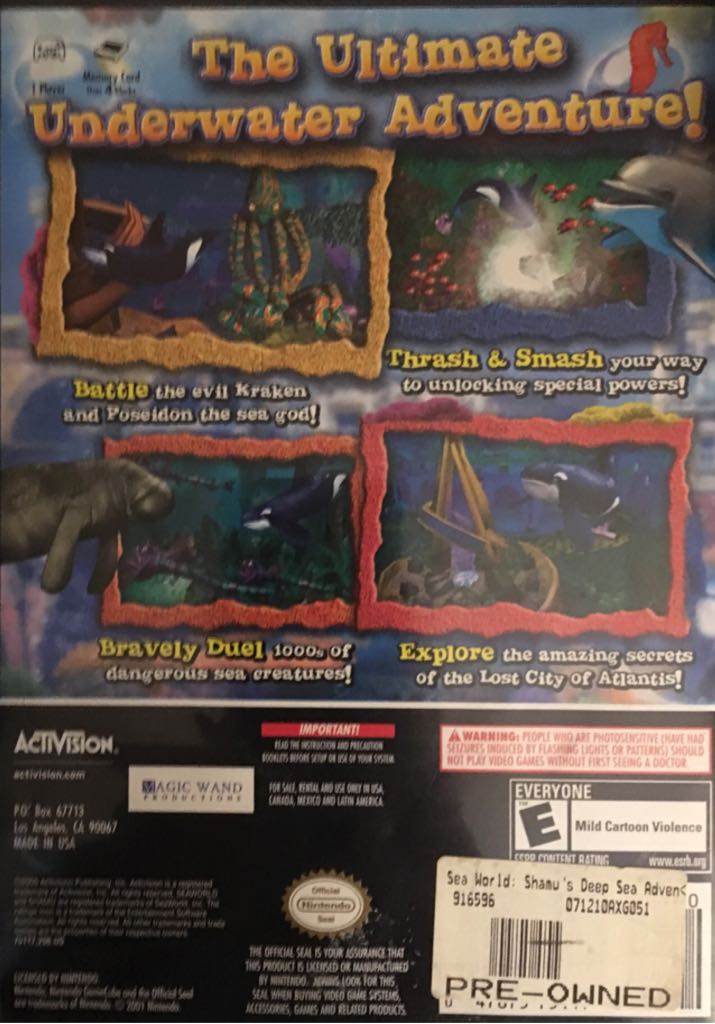 SHAMUS DEEP SEA ADVENTURE - Nintendo GameCube (1) video game collectible [Barcode 5030917034435] - Main Image 2