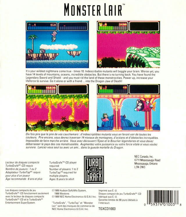 Wonder Boy III: Monster Lair - PC Engine CD (Hudson Soft - 2) video game collectible [Barcode 092218000507] - Main Image 2