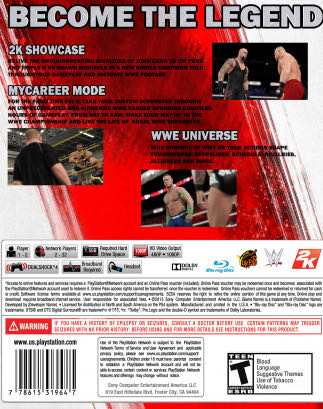 Wwe 2K15 - Sony PlayStation 4 (PS4) video game collectible - Main Image 2