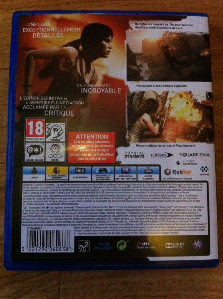 Tomb Raider - Definitive Edition - Sony PlayStation 4 (PS4) (Square Enix - 1) video game collectible [Barcode 5021290060838] - Main Image 2