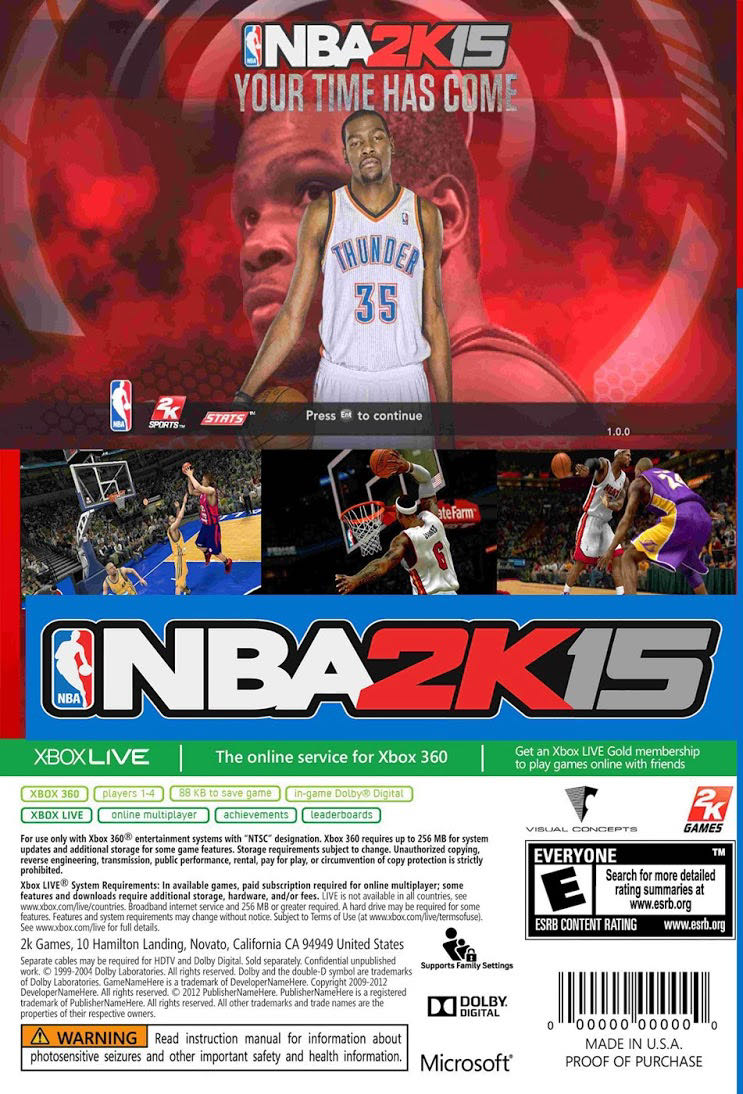 NBA 2K15 - Microsoft Xbox 360 (2K Sports - 2) video game collectible [Barcode 5026555263368] - Main Image 2