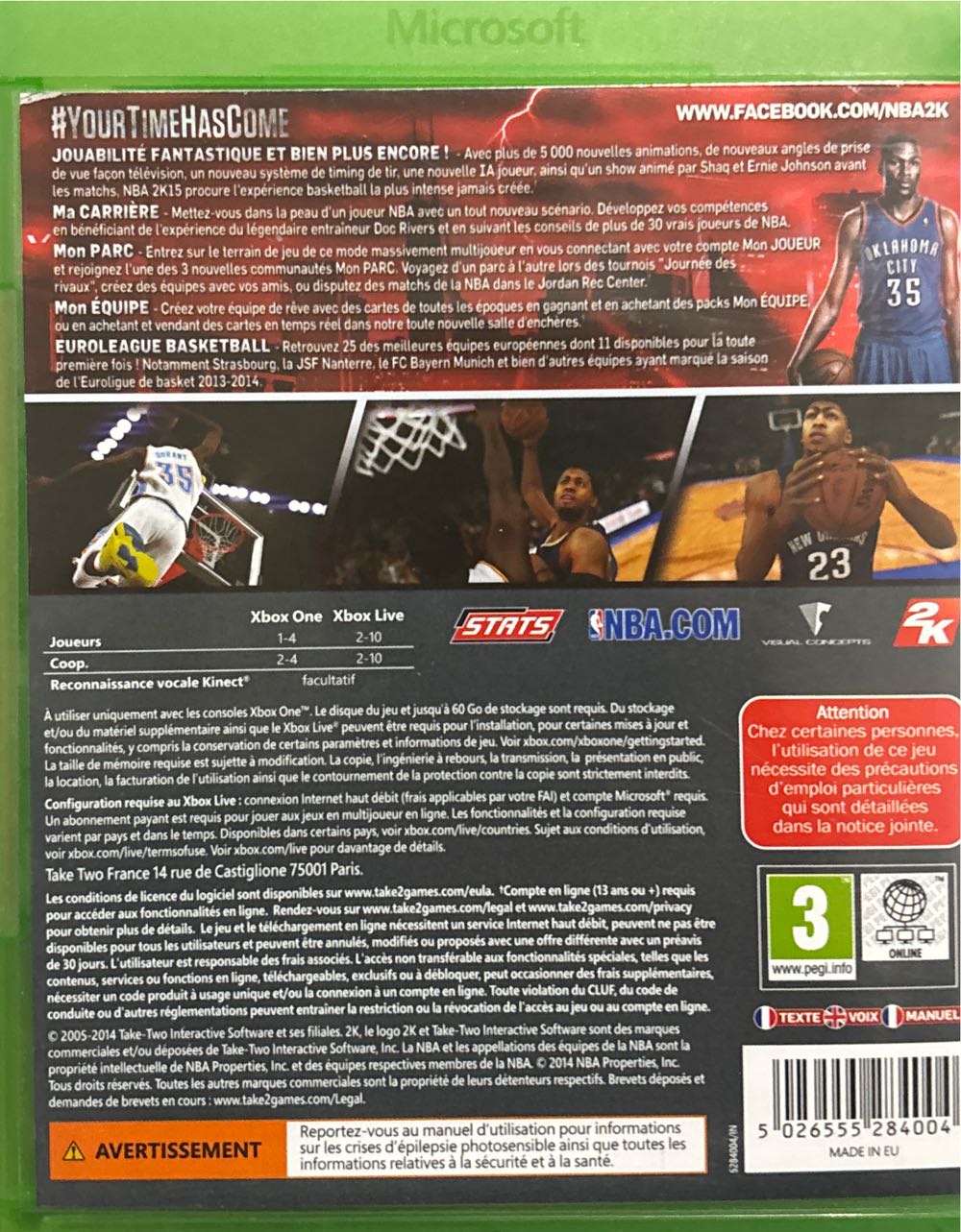 NBA 2K15 - Microsoft Xbox One video game collectible [Barcode 5026555284004] - Main Image 2