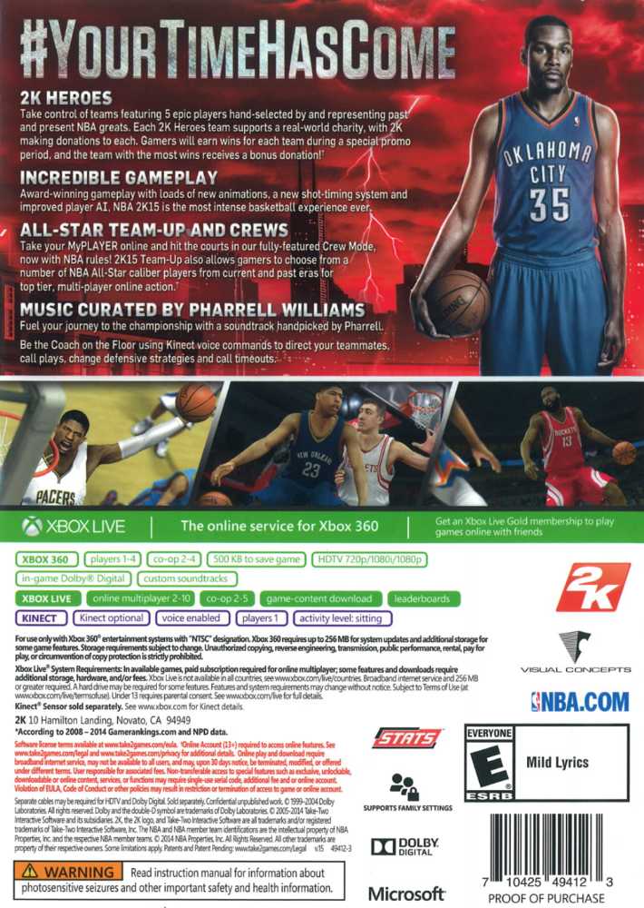 NBA 2K15 - Sony PlayStation 4 (PS4) (2K Sports - 1) video game collectible [Barcode 5026555418126] - Main Image 2
