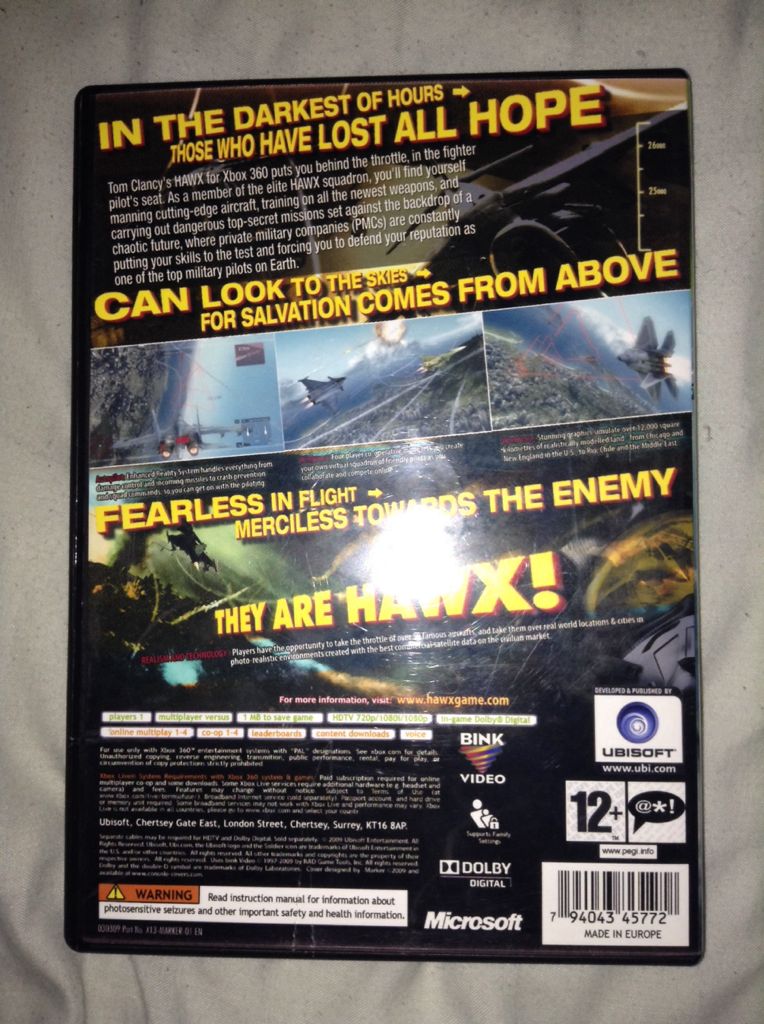 Tom Clancy’s Hawk - Microsoft Xbox 360 video game collectible - Main Image 2