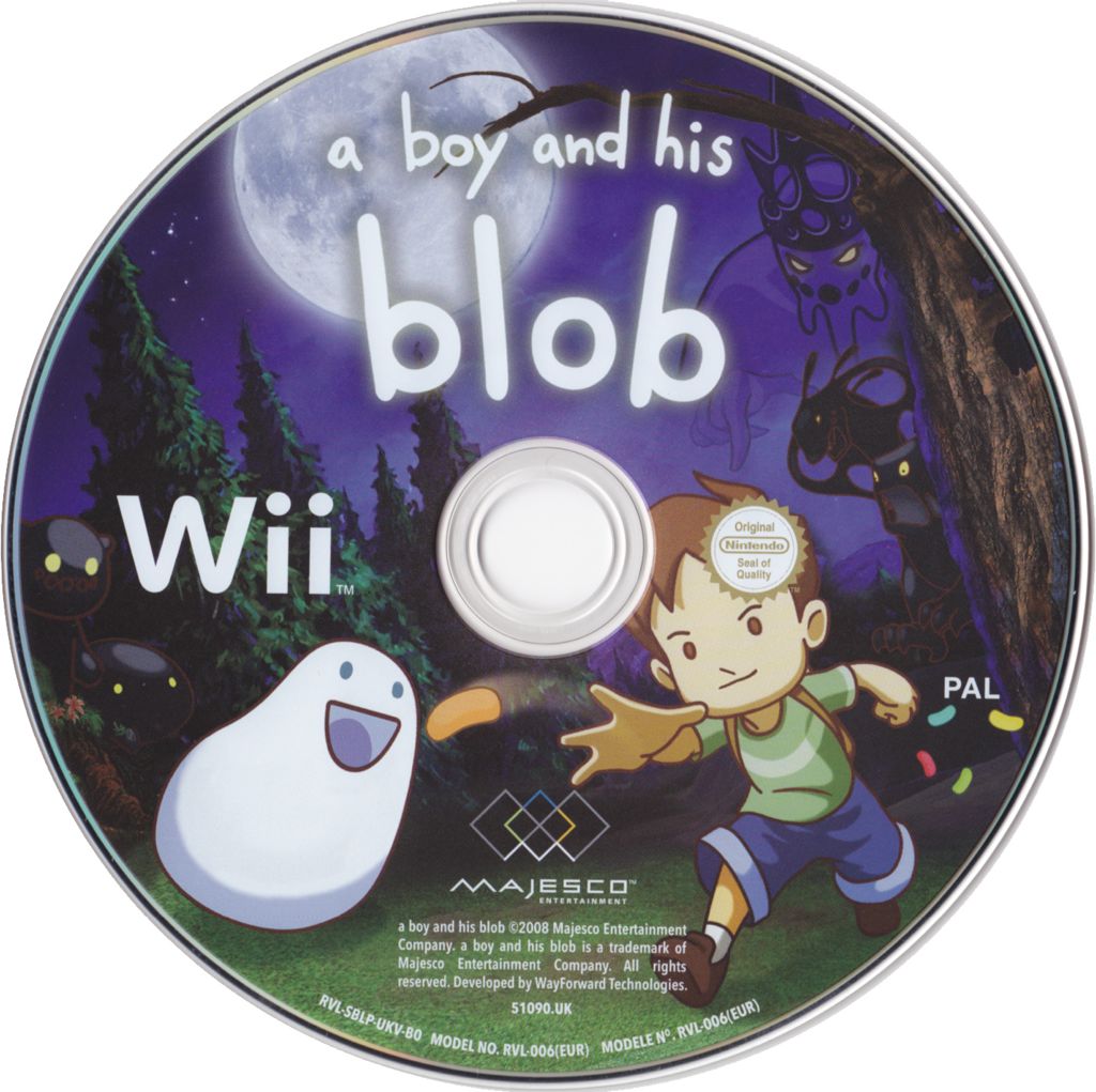 A Boy And His Blob - Nintendo Wii (Majesco Entertainment - 1) video game collectible [Barcode 096427016120] - Main Image 2