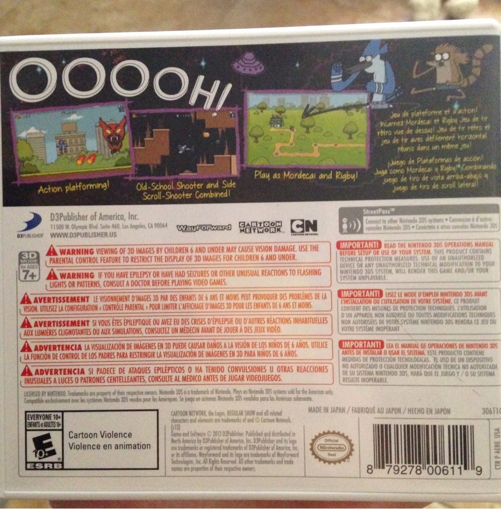 Regular Show: Mordecai & Rigby in 8-Bit Land - Nintendo 3DS (D3 Publishing - 1) video game collectible [Barcode 879278006119] - Main Image 2