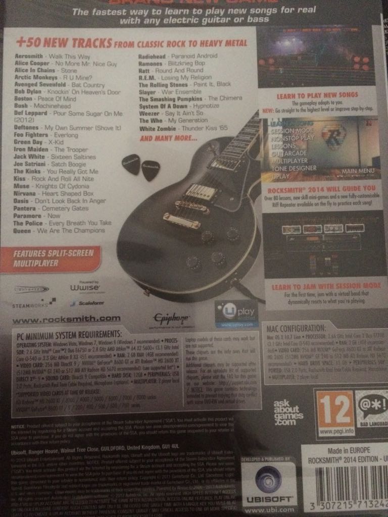 Rocksmith 2014 Edition - PC video game collectible [Barcode 3307215713242] - Main Image 2