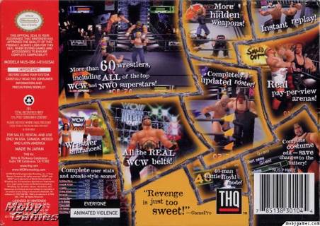 WCW/nWo Revenge - Nintendo 64 (N64) (THQ - 4) video game collectible [Barcode 785138601021] - Main Image 2
