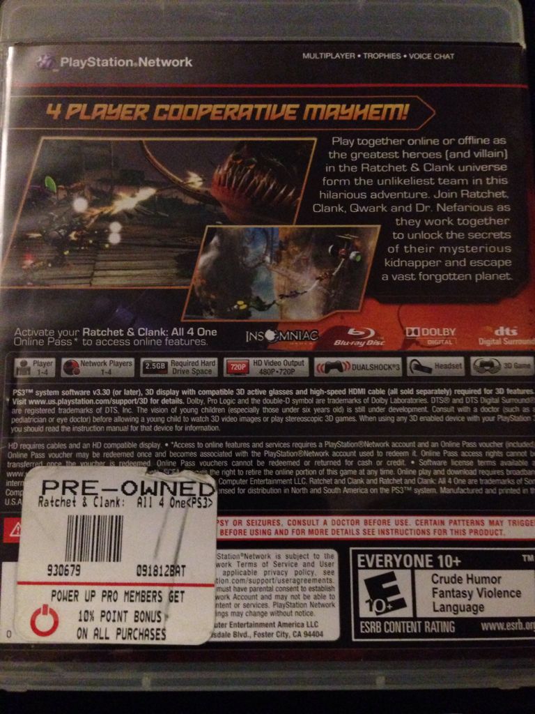 Rachet And Clank: All 4 One - Sony PlayStation 3 (PS3) video game collectible - Main Image 2